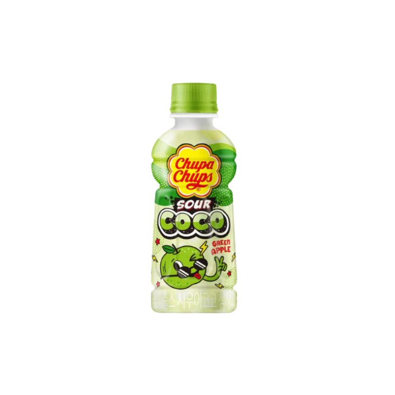 Chupa Chups Sour Coco Green Apple 240ml – Boisson Acidulée Pomme Verte Nata De Coco