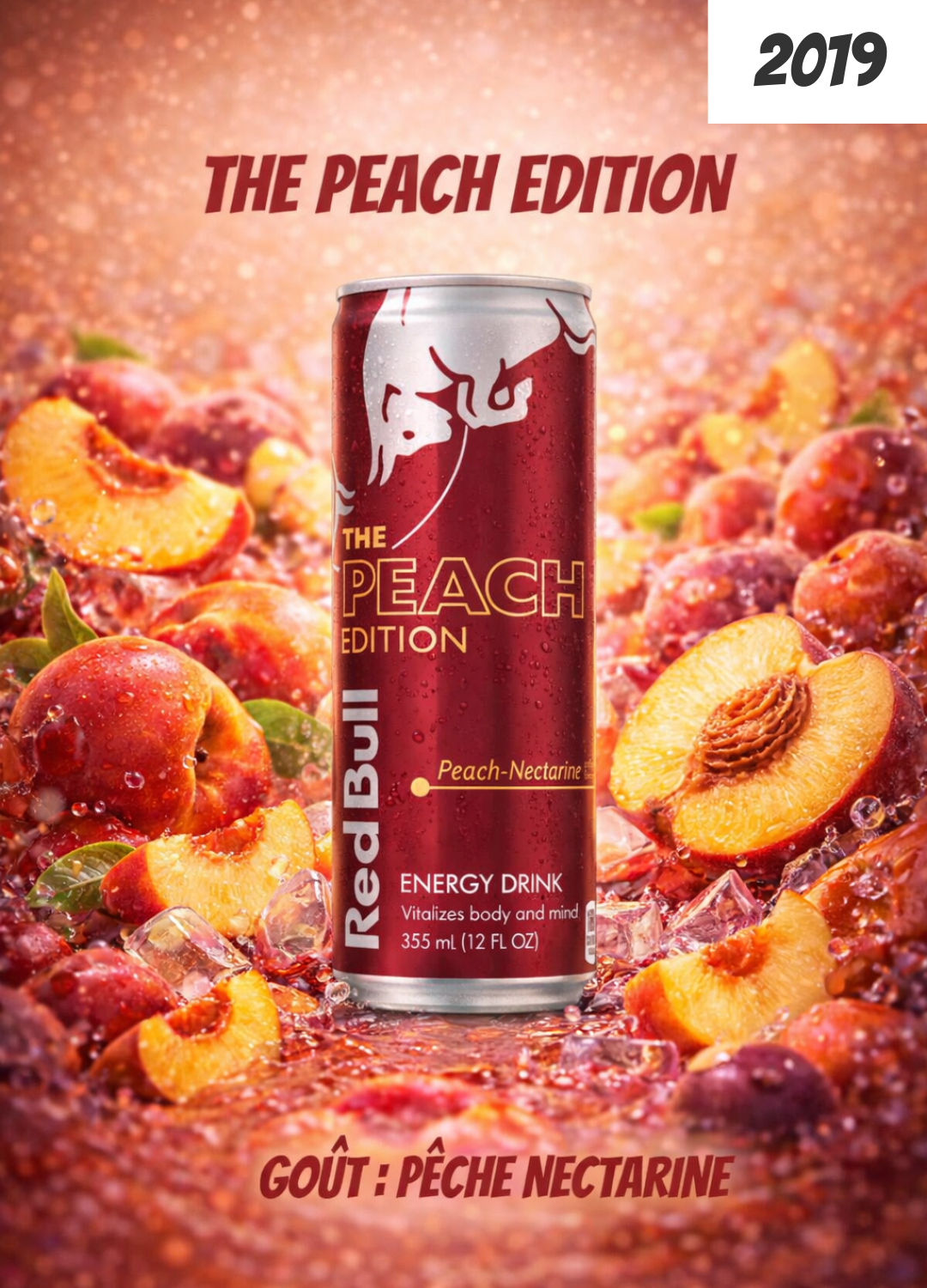 Red Bull The Peach Edition 2019 : la douceur fruitée pêche-nectarine