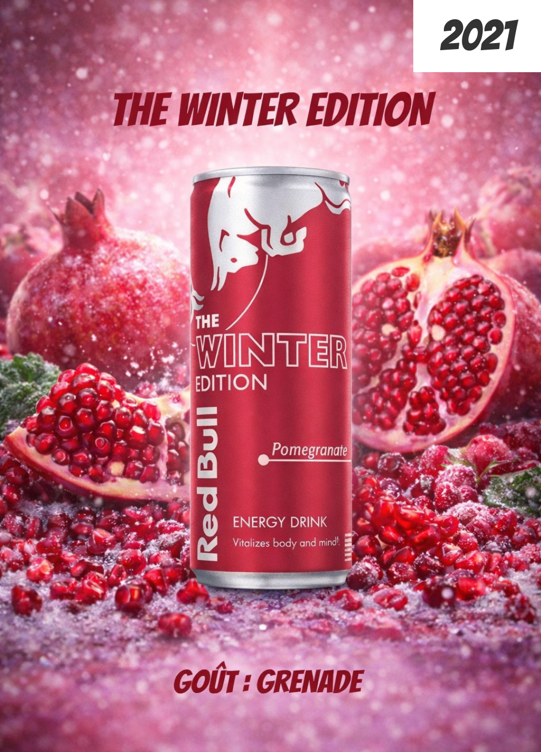Red Bull The Winter Edition Pomegranate 2021 : une édition hivernale intense et élégante
