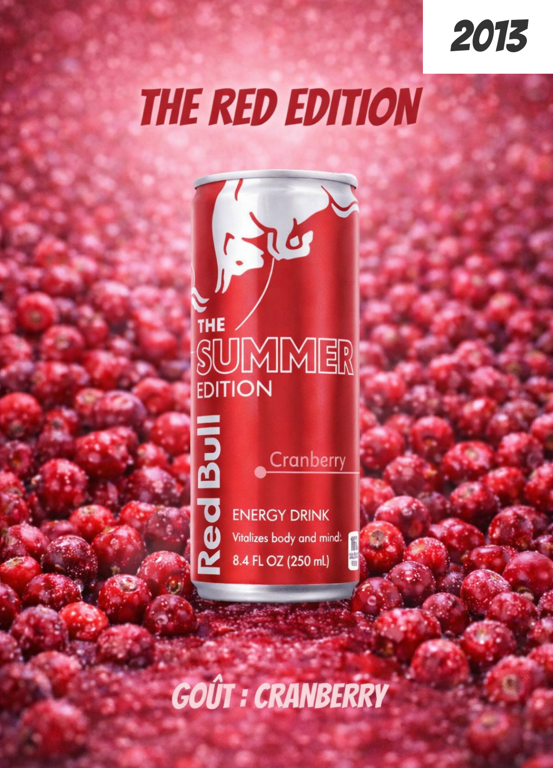 Red Bull The Red Edition Cranberry (2013) : la toute première Red Bull Edition