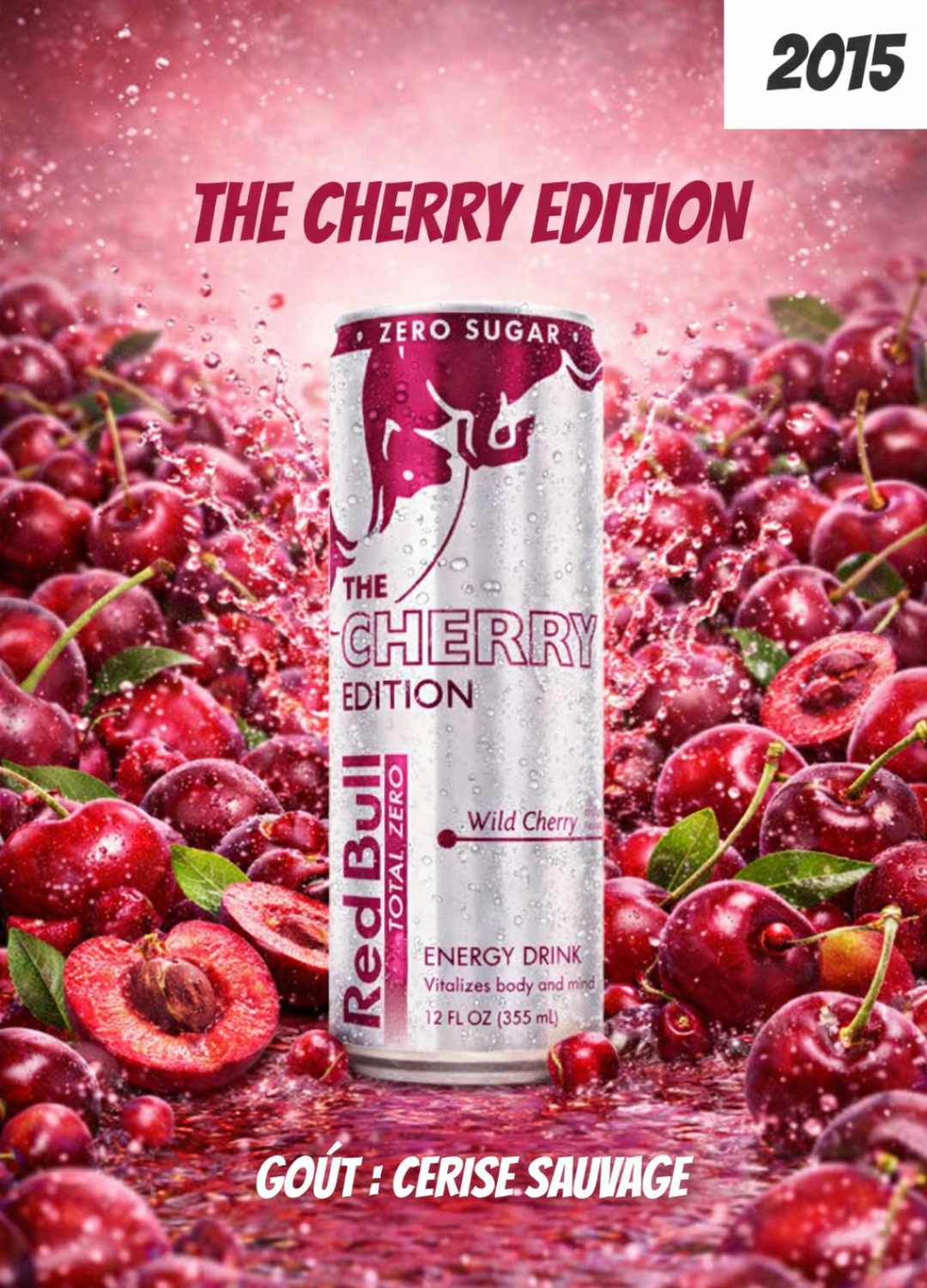 Red Bull The Cherry Edition Wild Cherry (2015) : la cerise sauvage en version Zero Sugar