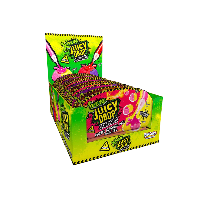 Bazooka Juicy Drop Gummies Xtreme Sour Gel