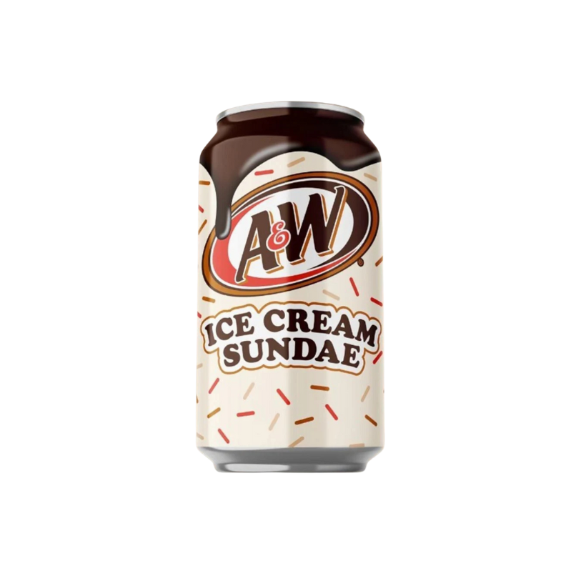 A&W Soda Ice Cream Sundae 12 x 355ml – Soda Américain Saveur Dessert
