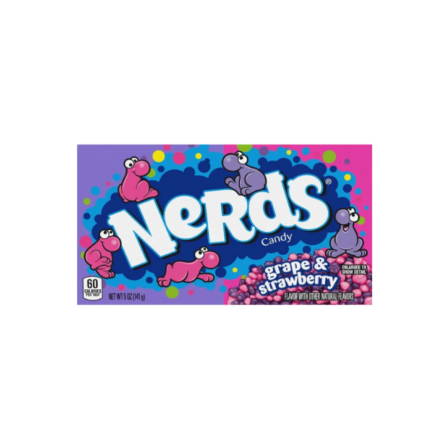Wonka Nerds Candy Grape Strawberry Box