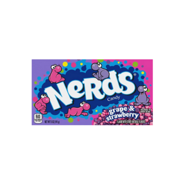 Wonka Nerds Candy Grape Strawberry Box