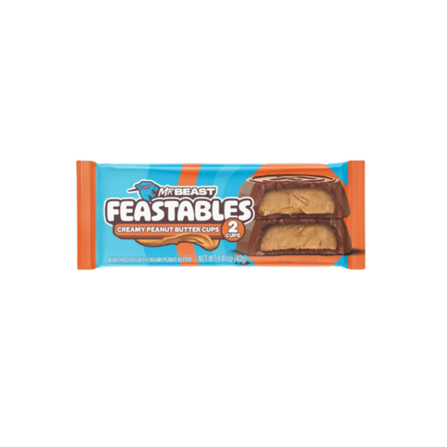 MrBeast Feastables Cups Peanut Butter 40g – Chocolat Beurre de Cacahuète USA