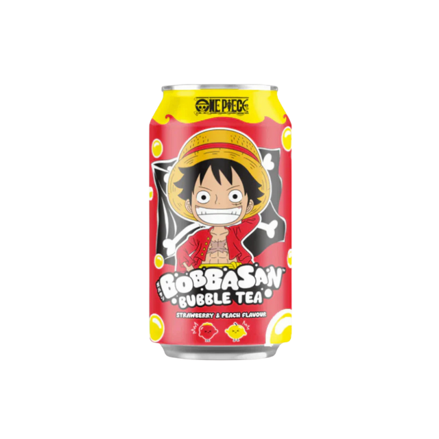 Luffy Bubble Tea Pêche & Fraise 320ml – Boisson Bubble Tea Manga Fruitée Tendance