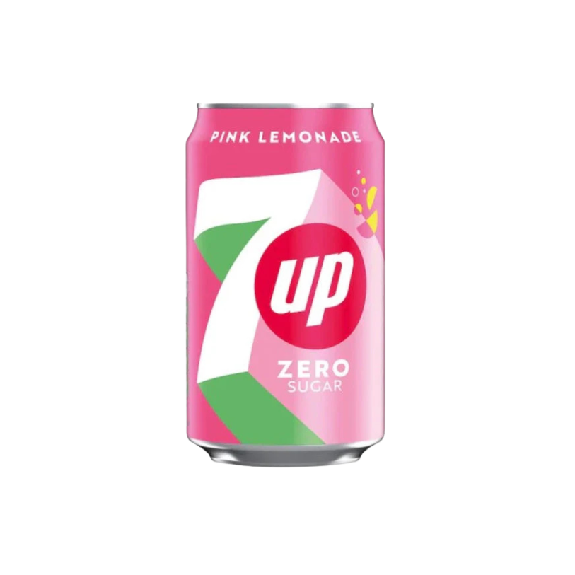 7 Up Zero Sugar Pink Lemonade - Citron Rose Sans Sucre 330ml