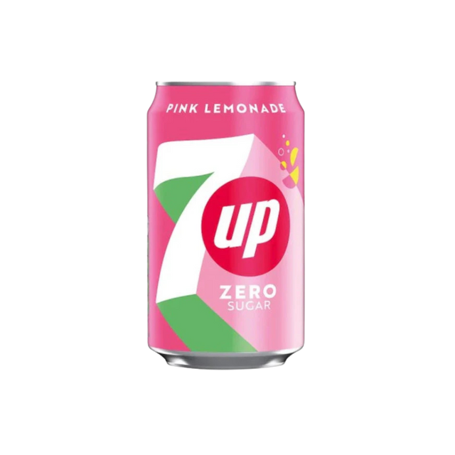 7 Up Zero Sugar Pink Lemonade - Citron Rose Sans Sucre 330ml