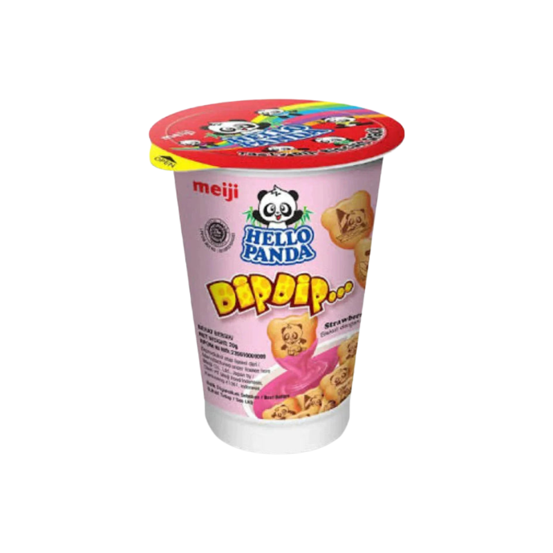 Meiji Hello Panda Dip Dip Strawberry