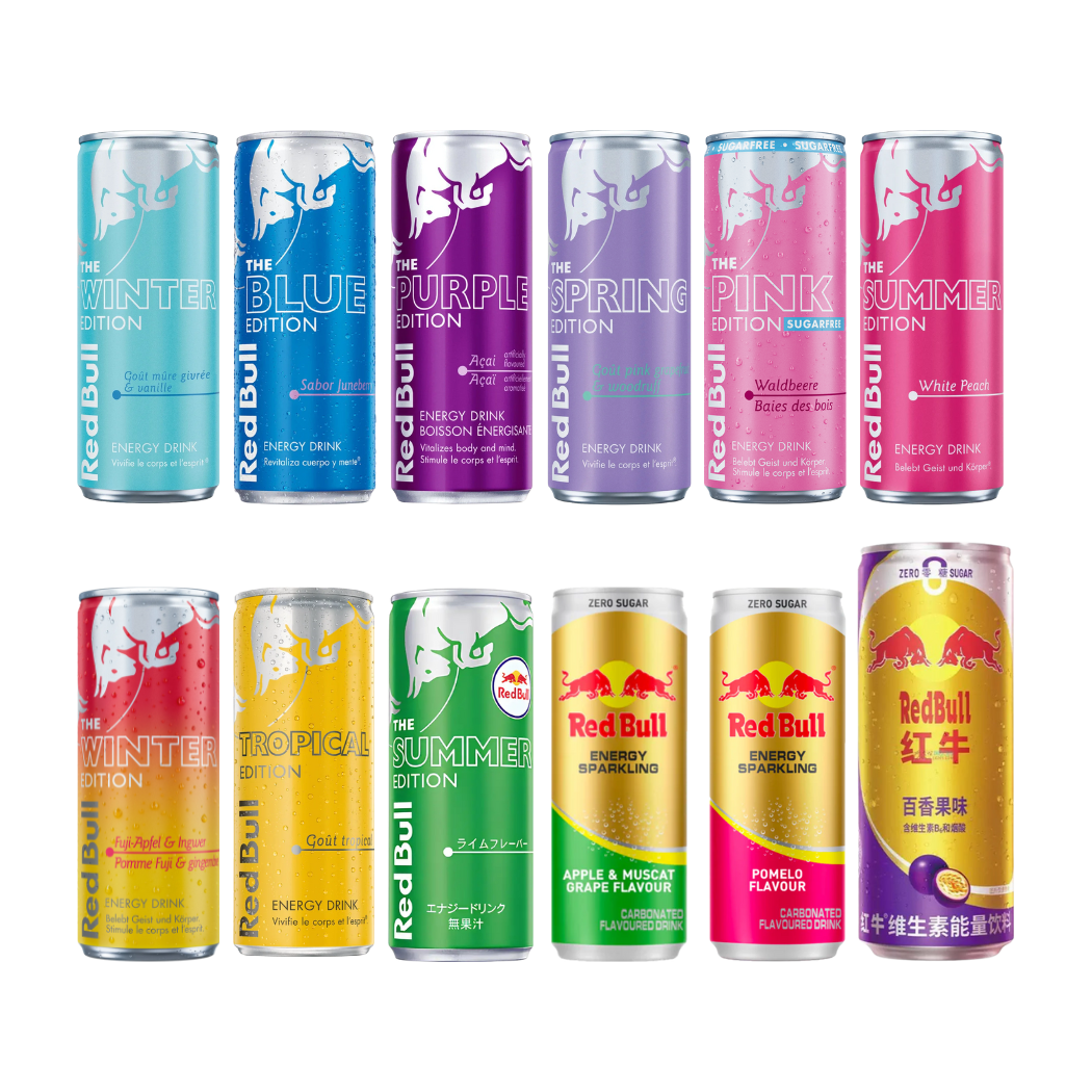 Box Red Bull XL : 12 canettes, 12 saveurs emblématiques