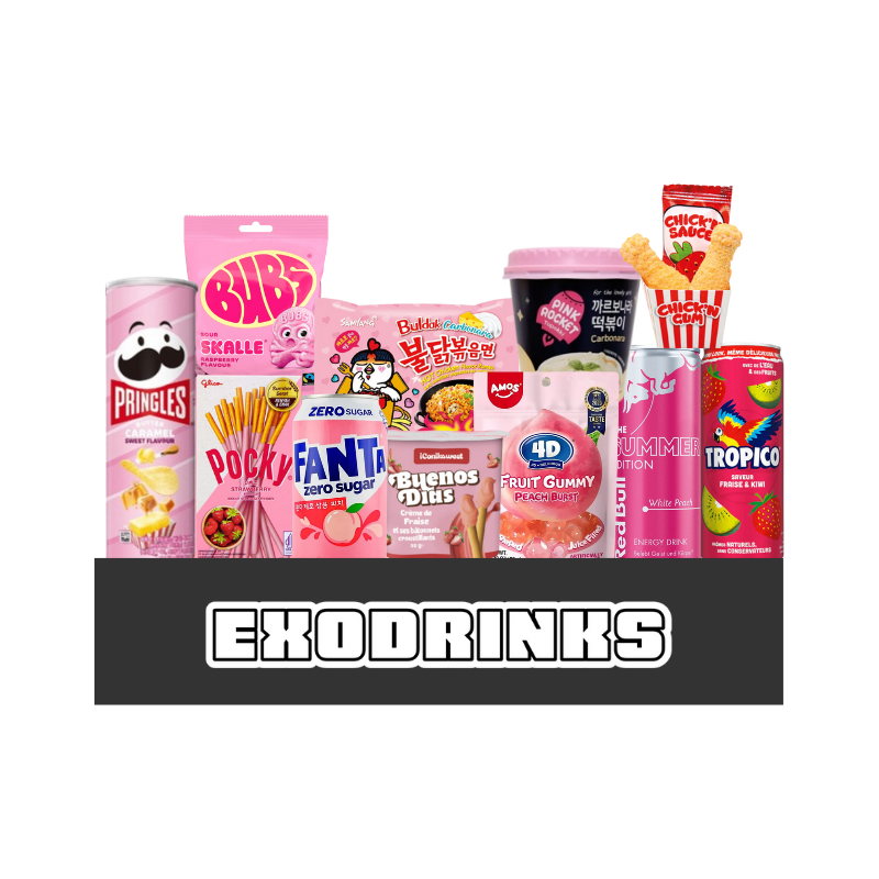 Box Rose XL - Sucré - Salé - Boissons - EXODRINKS