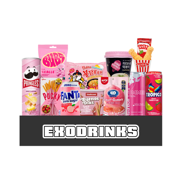 Box Rose XL - Sucré - Salé - Boissons - EXODRINKS